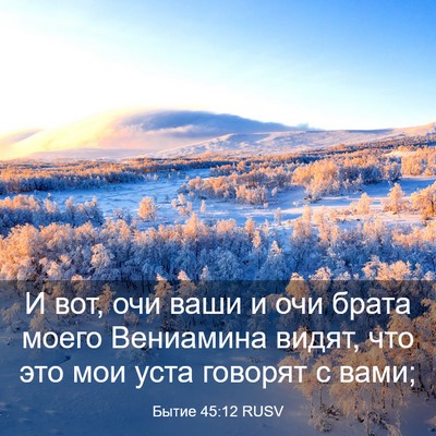 Picture 03 - Бытие 45:12 RUSV - И вот, очи ваши и очи брата - Bible Verse Picture