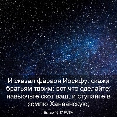 Picture 03 - Бытие 45:17 RUSV - И сказал фараон Иосифу: - Bible Verse Picture