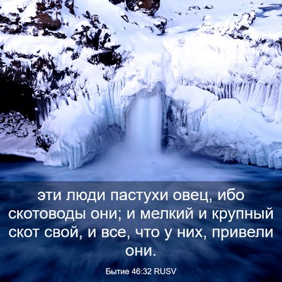 Picture 03 - Бытие 46:32 RUSV - эти люди пастухи овец, ибо - Bible Verse Picture