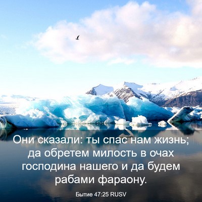 Picture 03 - Бытие 47:25 RUSV - Они сказали: ты спас нам - Bible Verse Picture