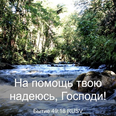 Picture 03 - Бытие 49:18 RUSV - На помощь твою надеюсь, - Bible Verse Picture