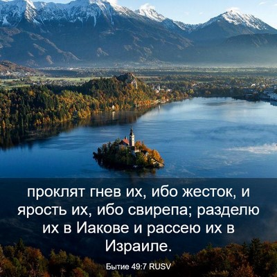 Picture 03 - Бытие 49:7 RUSV - проклят гнев их, ибо - Bible Verse Picture
