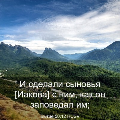 Picture 03 - Бытие 50:12 RUSV - И сделали сыновья [Иакова] - Bible Verse Picture