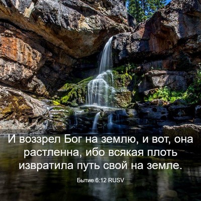 Picture 03 - Бытие 6:12 RUSV - И воззрел Бог на землю, и - Bible Verse Picture