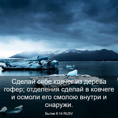 Picture 03 - Бытие 6:14 RUSV - Сделай себе ковчег из - Bible Verse Picture