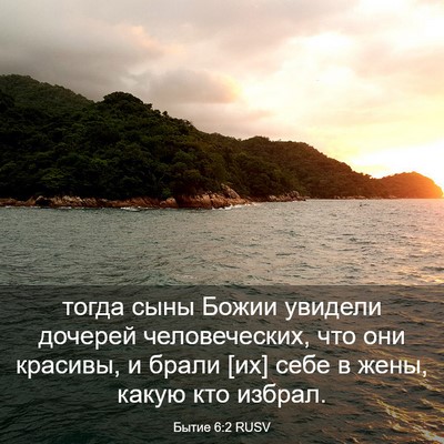 Picture 03 - Бытие 6:2 RUSV - тогда сыны Божии увидели - Bible Verse Picture
