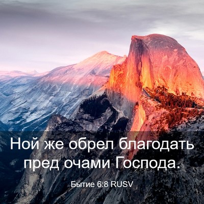 Picture 03 - Бытие 6:8 RUSV - Ной же обрел благодать - Bible Verse Picture