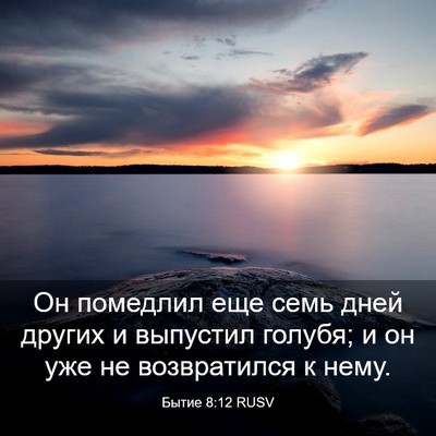 Picture 03 - Бытие 8:12 RUSV - Он помедлил еще семь дней - Bible Verse Picture