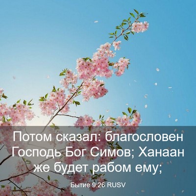 Picture 03 - Бытие 9:26 RUSV - Потом сказал: благословен - Bible Verse Picture