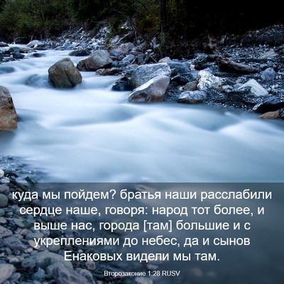 Picture 03 - Второзаконие 1:28 RUSV - куда мы пойдем? братья наши - Bible Verse Picture