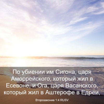 Picture 03 - Второзаконие 1:4 RUSV - По убиении им Сигона, царя - Bible Verse Picture