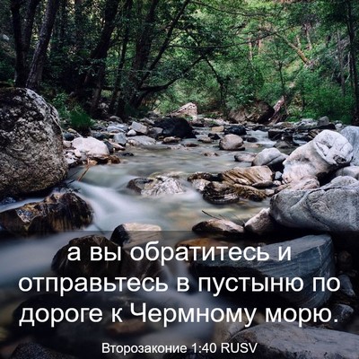 Picture 03 - Второзаконие 1:40 RUSV - а вы обратитесь и - Bible Verse Picture