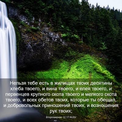 Picture 03 - Второзаконие 12:17 RUSV - Нельзя тебе есть в жилищах - Bible Verse Picture