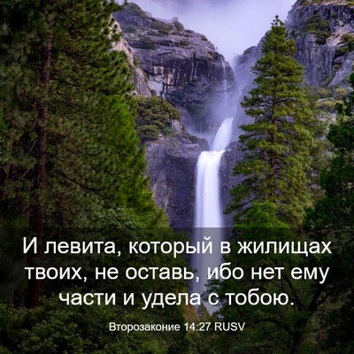Picture 03 - Второзаконие 14:27 RUSV - И левита, который в жилищах - Bible Verse Picture
