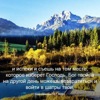 Picture 03 - Второзаконие 16:7 RUSV - и испеки и съешь на том - Bible Verse Picture