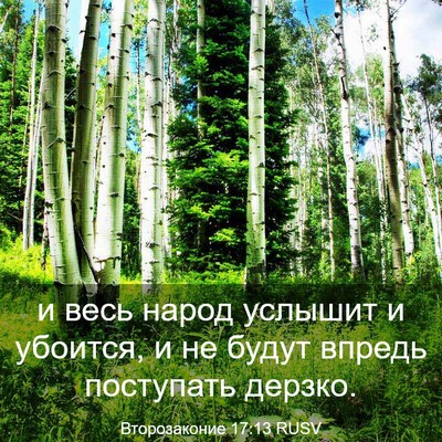 Picture 03 - Второзаконие 17:13 RUSV - и весь народ услышит и - Bible Verse Picture