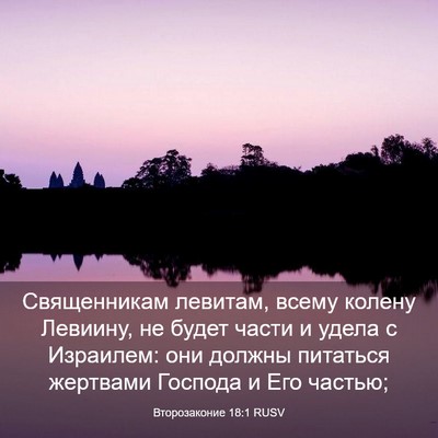 Picture 03 - Второзаконие 18:1 RUSV - Священникам левитам, всему - Bible Verse Picture