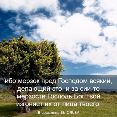 Picture 03 - Второзаконие 18:12 RUSV - ибо мерзок пред Господом - Bible Verse Picture