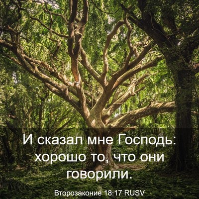 Picture 03 - Второзаконие 18:17 RUSV - И сказал мне Господь: - Bible Verse Picture