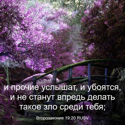 Picture 03 - Второзаконие 19:20 RUSV - и прочие услышат, и - Bible Verse Picture