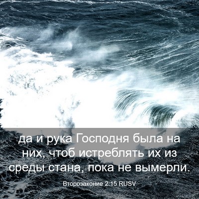 Picture 03 - Второзаконие 2:15 RUSV - да и рука Господня была на - Bible Verse Picture