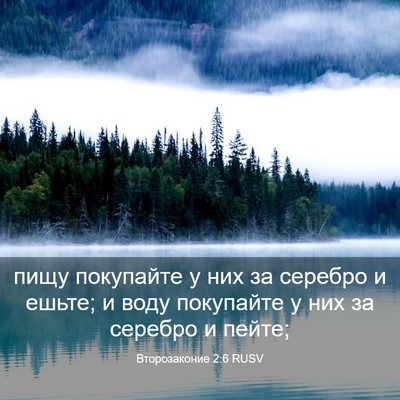 Picture 03 - Второзаконие 2:6 RUSV - пищу покупайте у них за - Bible Verse Picture