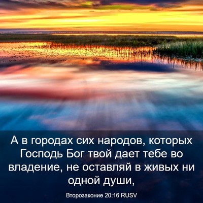 Picture 03 - Второзаконие 20:16 RUSV - А в городах сих народов, - Bible Verse Picture