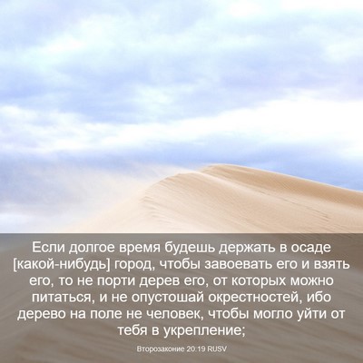 Picture 03 - Второзаконие 20:19 RUSV - Если долгое время будешь - Bible Verse Picture