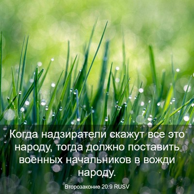 Picture 03 - Второзаконие 20:9 RUSV - Когда надзиратели скажут - Bible Verse Picture