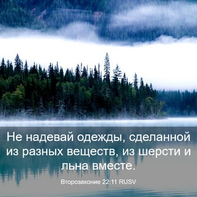 Picture 03 - Второзаконие 22:11 RUSV - Не надевай одежды, - Bible Verse Picture