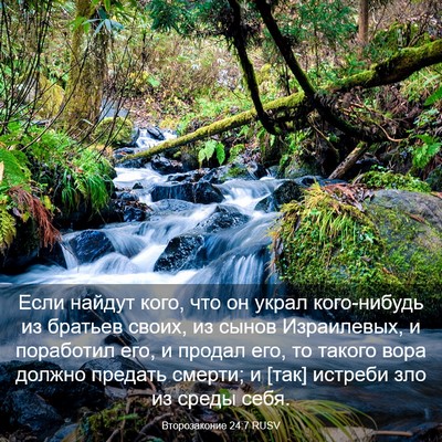 Picture 03 - Второзаконие 24:7 RUSV - Если найдут кого, что он - Bible Verse Picture