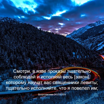 Picture 03 - Второзаконие 24:8 RUSV - Смотри, в язве проказы - Bible Verse Picture