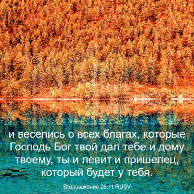 Picture 03 - Второзаконие 26:11 RUSV - и веселись о всех благах, - Bible Verse Picture