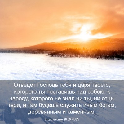 Picture 03 - Второзаконие 28:36 RUSV - Отведет Господь тебя и - Bible Verse Picture