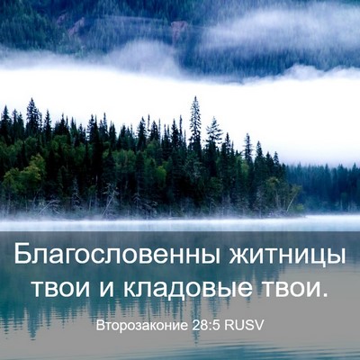 Picture 03 - Второзаконие 28:5 RUSV - Благословенны житницы - Bible Verse Picture