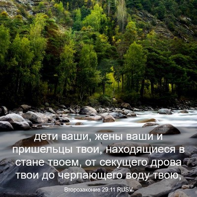 Picture 03 - Второзаконие 29:11 RUSV - дети ваши, жены ваши и - Bible Verse Picture