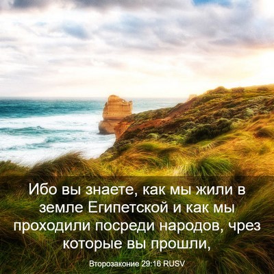 Picture 03 - Второзаконие 29:16 RUSV - Ибо вы знаете, как мы жили в - Bible Verse Picture