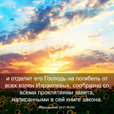 Picture 03 - Второзаконие 29:21 RUSV - и отделит его Господь на - Bible Verse Picture