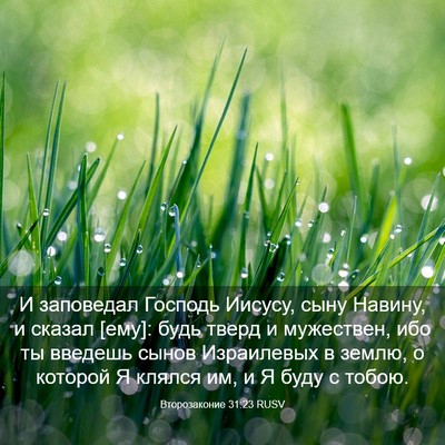 Picture 03 - Второзаконие 31:23 RUSV - И заповедал Господь - Bible Verse Picture
