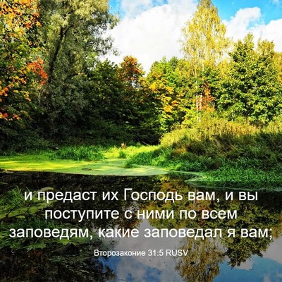 Picture 03 - Второзаконие 31:5 RUSV - и предаст их Господь вам, и - Bible Verse Picture