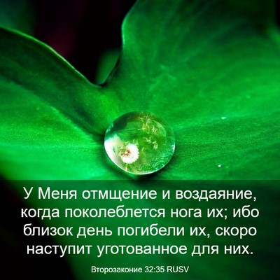 Picture 03 - Второзаконие 32:35 RUSV - У Меня отмщение и - Bible Verse Picture