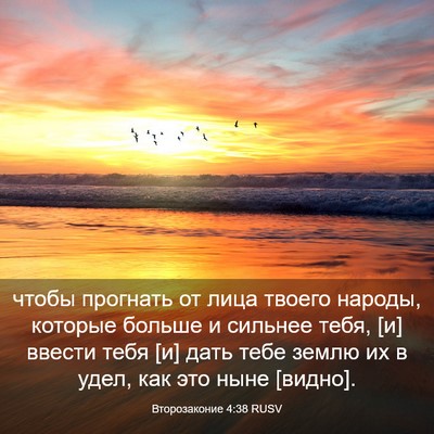 Picture 03 - Второзаконие 4:38 RUSV - чтобы прогнать от лица - Bible Verse Picture