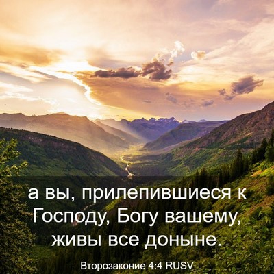 Picture 03 - Второзаконие 4:4 RUSV - а вы, прилепившиеся к - Bible Verse Picture