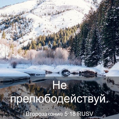 Picture 03 - Второзаконие 5:18 RUSV - Не - Bible Verse Picture