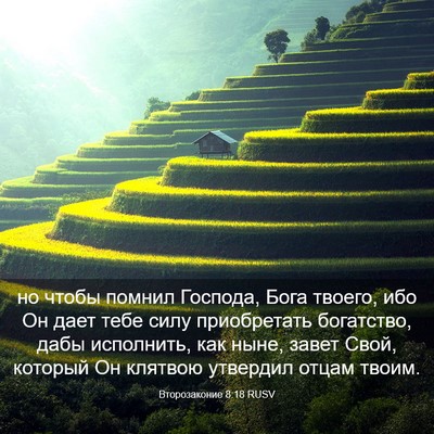 Picture 03 - Второзаконие 8:18 RUSV - но чтобы помнил Господа, - Bible Verse Picture