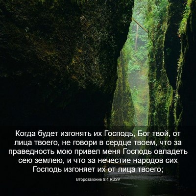Picture 03 - Второзаконие 9:4 RUSV - Когда будет изгонять их - Bible Verse Picture