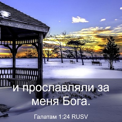 Picture 03 - Галатам 1:24 RUSV - и прославляли за меня - Bible Verse Picture