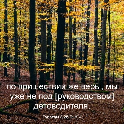 Picture 03 - Галатам 3:25 RUSV - по пришествии же веры, мы - Bible Verse Picture