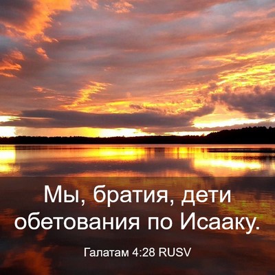 Picture 03 - Галатам 4:28 RUSV - Мы, братия, дети обетования - Bible Verse Picture