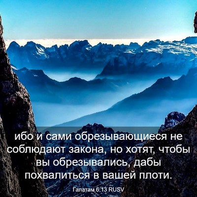 Picture 03 - Галатам 6:13 RUSV - ибо и сами обрезывающиеся - Bible Verse Picture